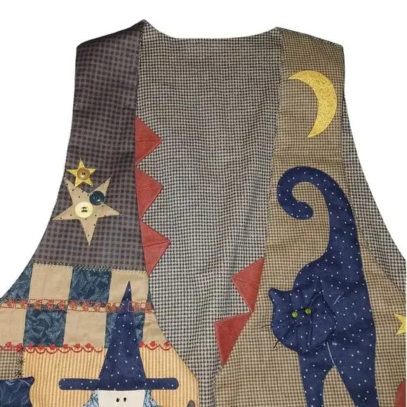 Halloween Vintage Quilted Vest - Picture 2 of 9